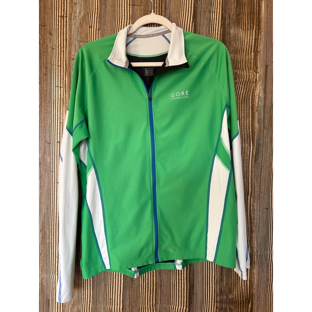 Gore Running Wear Jacket Kelly Sz L Green Windstopper Soft Shell Golf Pickleball